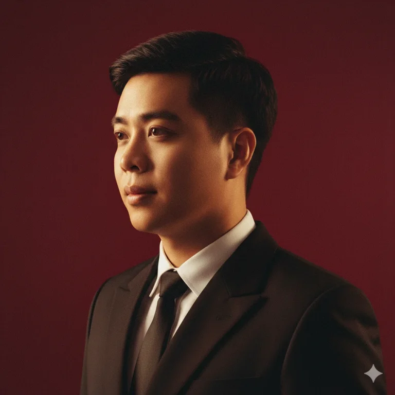 ảnh chân dung nền đỏ